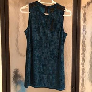 NWT Worthington Teal and Black sleeveless top